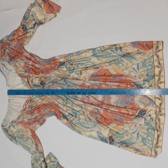 Boston Proper Paisley Dress Bell Sleeves Boho Gyps - Picture 12 of 13